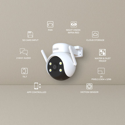 Calex Smart PTZ Camera - 2K - White