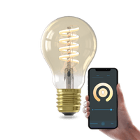 Calex Smart Ampoule LED Spiralée - E27 - A60 - CCT - Doré