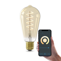 Calex Smart Spiral LED Bulb - E27 - ST64 - CCT - Gold