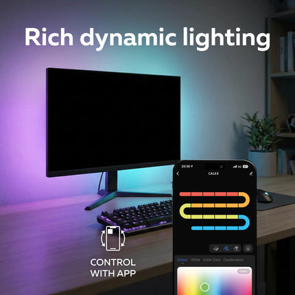 Calex Smart Strip Light for Monitor - 110cm - RGBIC