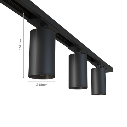 Calex Smart Tracklight 3M - 6x Smart GU10 Spots - RGB + CCT - Black