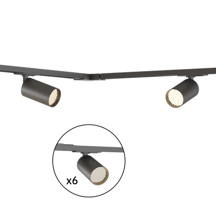Calex Smart Tracklight 3M - 6x Smart GU10 Spots - RGB + CCT - Black