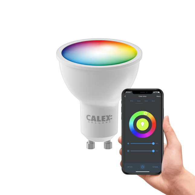 Calex Smart Tracklight - 4x Smart GU10 Spots - RGB + CCT - Black