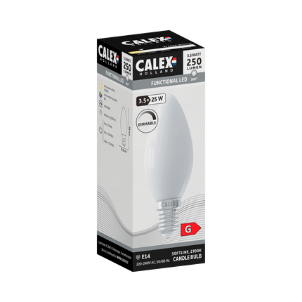 Calex Softline LED Lamp - E14 - B35 - White