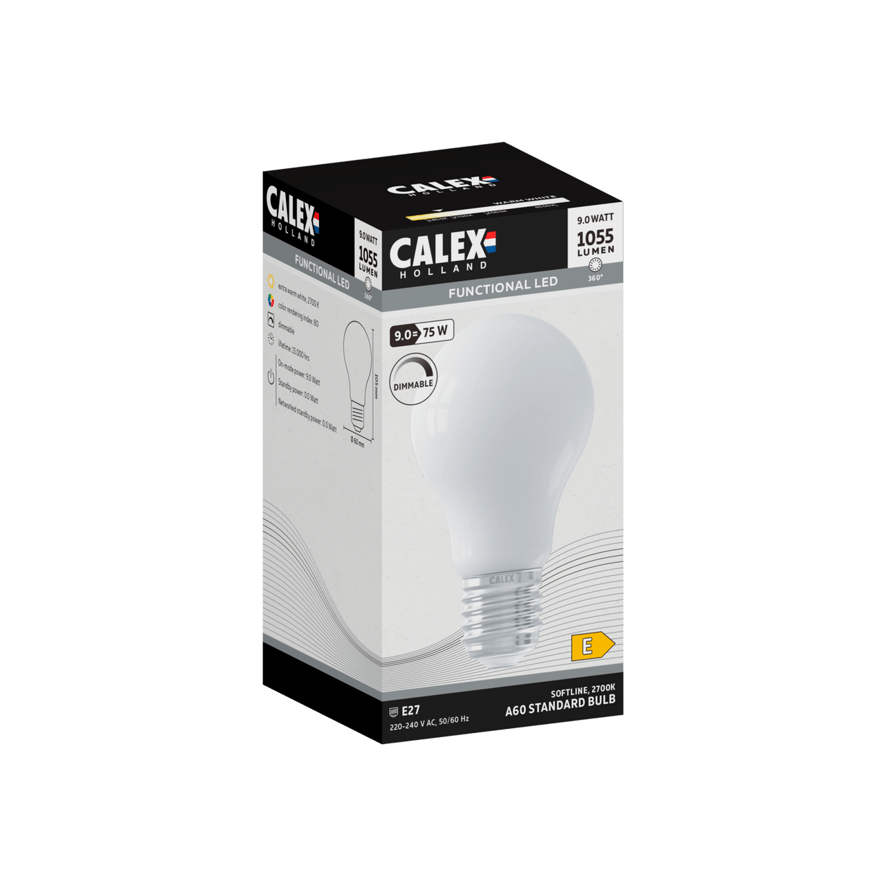 Calex Softline LED Lamp - E27 - A60 - White