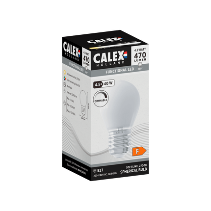 Calex Softline LED Lamp - E27 - P45 - White