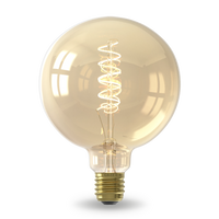 Calex Ampoule LED à filament spiralé - E27 - G125 - Doré