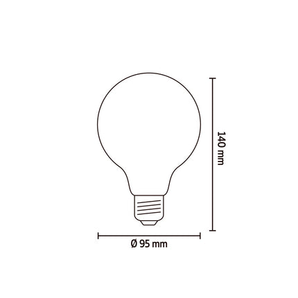 Calex Spiral Filament LED Bulb - E27 - G95 - Gold