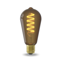 Calex Spiral Filament LED Bulb - E27 - ST64 - Natural