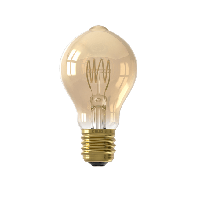 Calex Spiral Filament LED Lamp - E27 - A60 - Gold