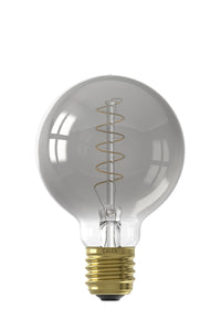 Calex Spiral Filament LED Lamp - E27 - G80 - Titanium - 4W - Dimmable