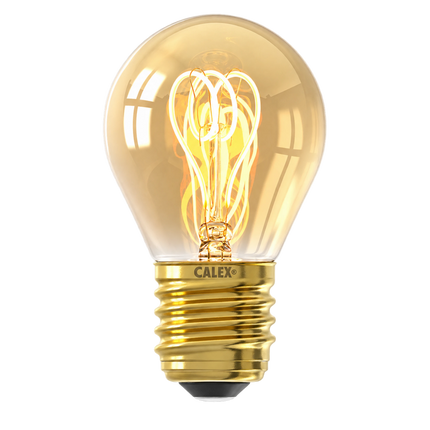 Calex Spiral Filament LED Lamp - E27 - P45 - Gold
