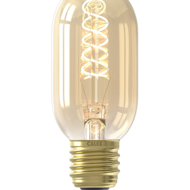 Calex Spiral Filament LED Lamp - E27 - T45 - Gold - 3.8W - Dimmable