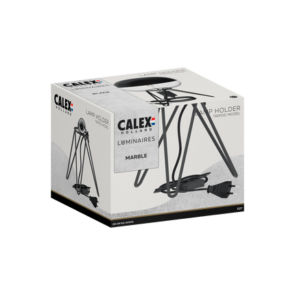 Calex Table Fixture Tripod - E27 - Black