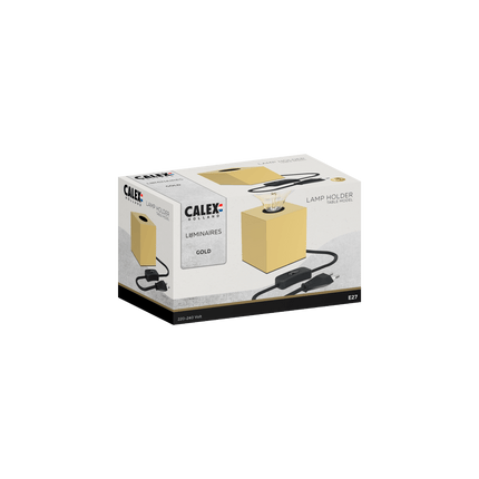 Calex Table Lamp Square - E27 - Gold - Excl. light source