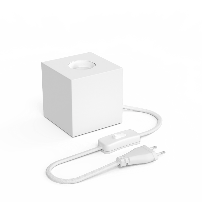 Calex Table Lamp Square - E27 - White - Excl. light source