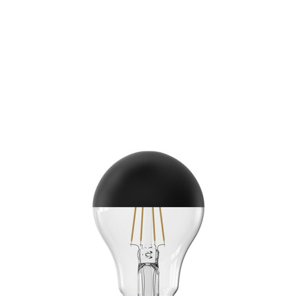 Calex Top Mirror Bulb - E27 - Filament - A60 - Black - 4W - Dimmable