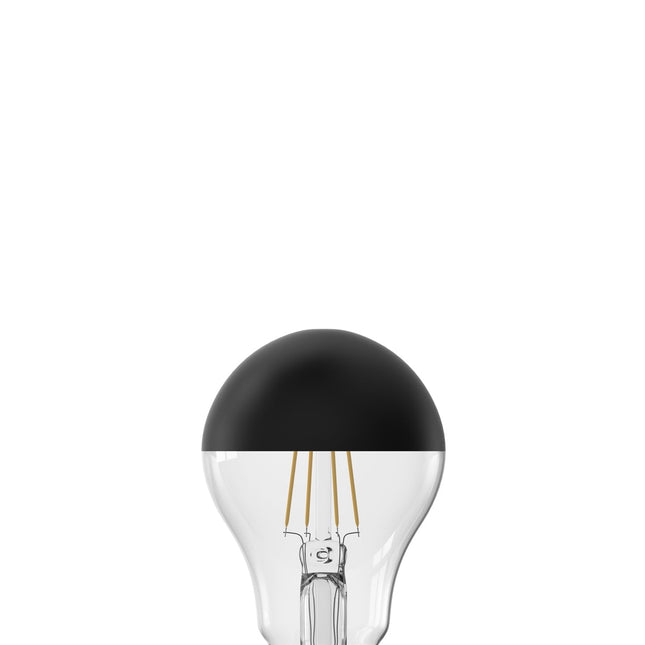 Calex Top Mirror Bulb - E27 - Filament - A60 - Black - 4W - Dimmable