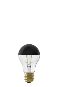 Calex Top Mirror Bulb - E27 - Filament - A60 - Black - 4W - Dimmable