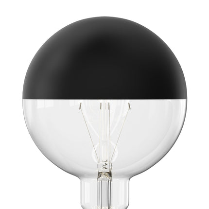 Calex Top Mirror Bulb - E27 - Filament - G125 - Black - 4W - Dimmable