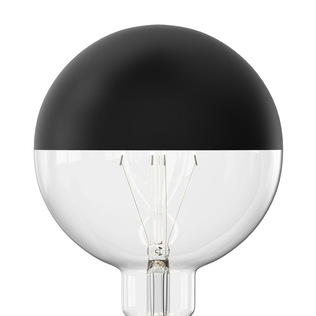 Calex Top Mirror Bulb - E27 - Filament - G125 - Black - 4W - Dimmable