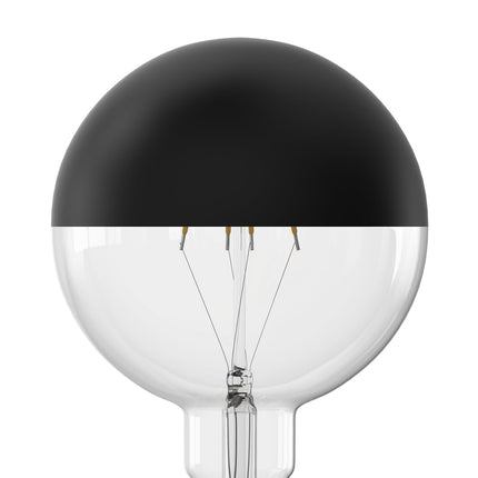 Calex Top Mirror Bulb - E27 - Filament - G125 - Black - 4W - Dimmable