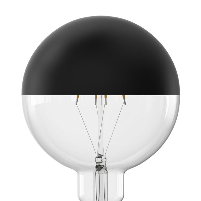 Calex Top Mirror Bulb - E27 - Filament - G125 - Black - 4W - Dimmable