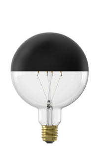 Calex Top Mirror Bulb - E27 - Filament - G125 - Black - 4W - Dimmable