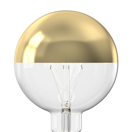 Calex Top Mirror Bulb - E27 - Filament - G125 - Gold - 4W - Dimmable
