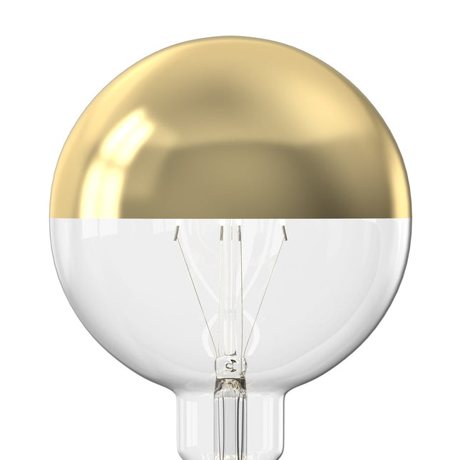 Calex Top Mirror Bulb - E27 - Filament - G125 - Gold - 4W - Dimmable