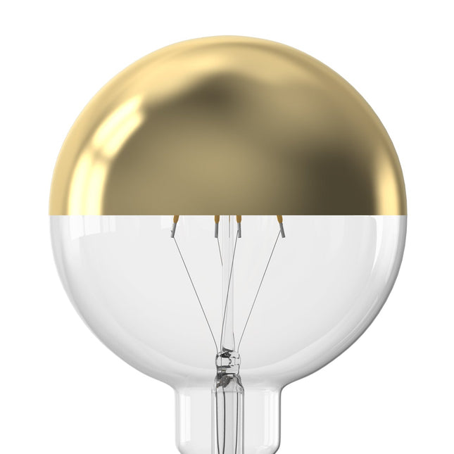 Calex Top Mirror Bulb - E27 - Filament - G125 - Gold - 4W - Dimmable