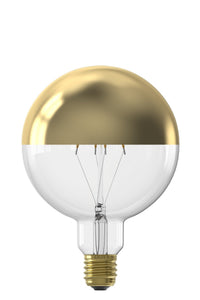 Calex Top Mirror Bulb - E27 - Filament - G125 - Gold - 4W - Dimmable