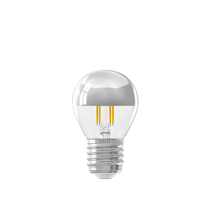 Calex Top Mirror Bulb - E27 - Filament - P45 - Chrome
