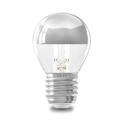 Calex Top Mirror Bulb - E27 - Filament - P45 - Chrome