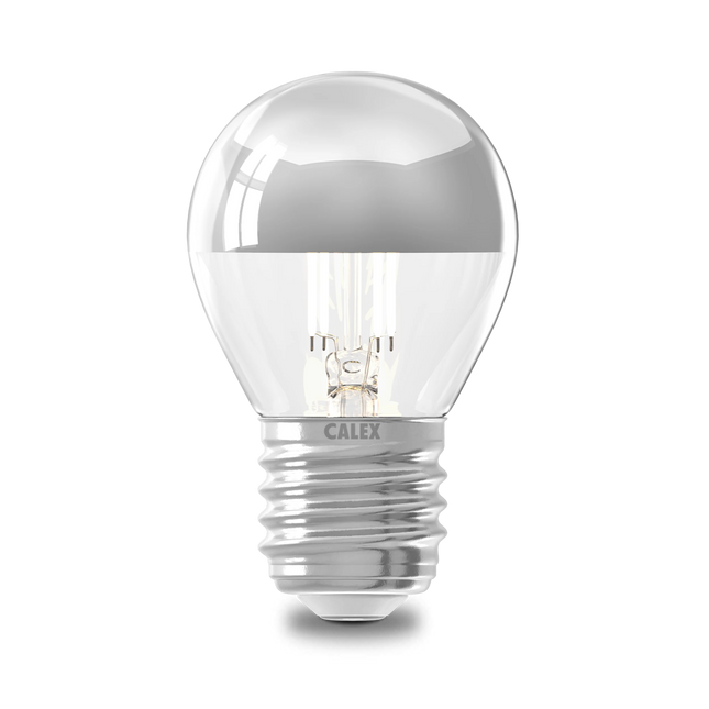 Calex Top Mirror Bulb - E27 - Filament - P45 - Chrome
