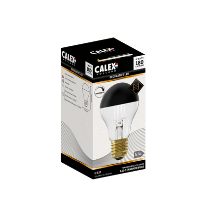 Calex Top Mirror LED Bulb - E27 - A60 - Black