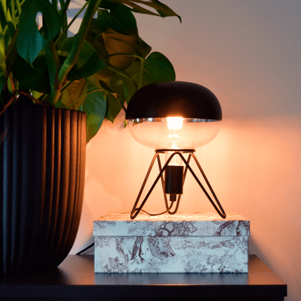 Calex Top mirror Bulb - E27 - Filament - Boden - Black