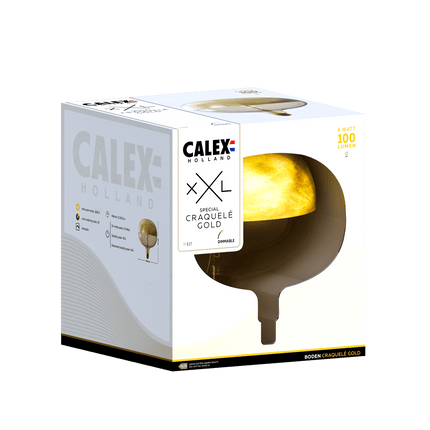 Calex Top mirror Bulb - E27 - Filament - Boden - Gold