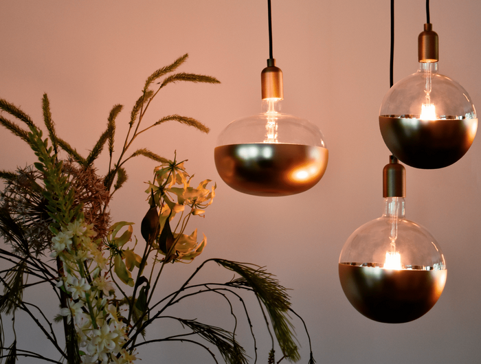 Calex Top mirror Bulb - E27 - Filament - Boden - Gold