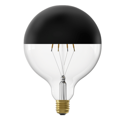 Calex Top mirror Bulb - E27 - G125 -Filament - G125 - Black