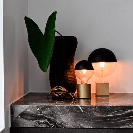 Calex Top mirror Bulb - E27 - G125 -Filament - G125 - Black