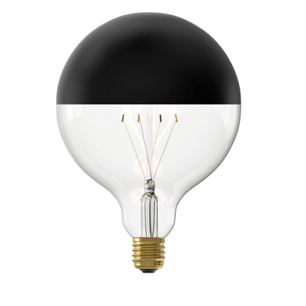 Calex Top mirror Bulb - E27 - G125 -Filament - G125 - Black