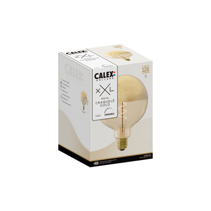 Calex Top mirror Bulb - E27 - G125 - Filament - G125 - Gold