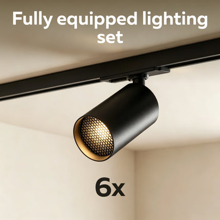 Calex Tracklight - 6x GU10 - 2M - Black