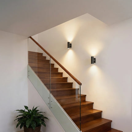 Calex Turin Wall Light - Up & Down - 2x GU10 - Black
