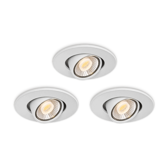 Calex Ultra-Thin Tiltable LED Downlight 3-Pack - 4CCT - White