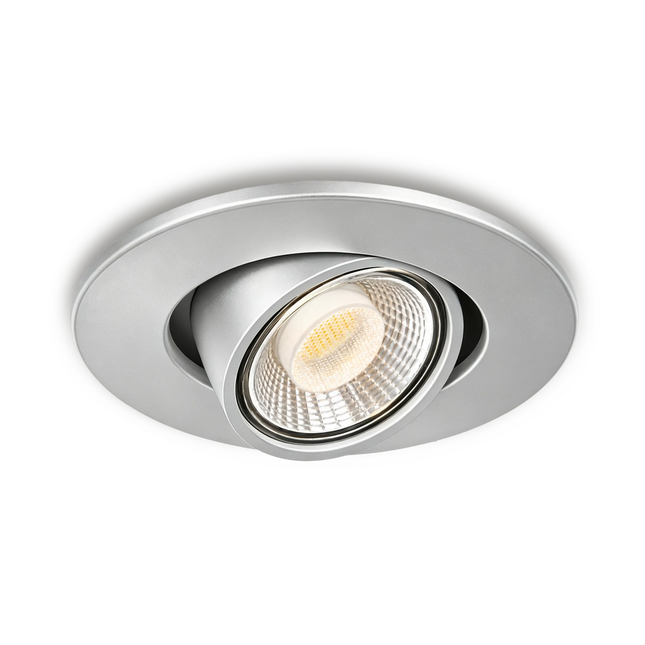 Calex Ultra-Thin Tiltable LED Downlight - 4CCT - Brushed Nickel