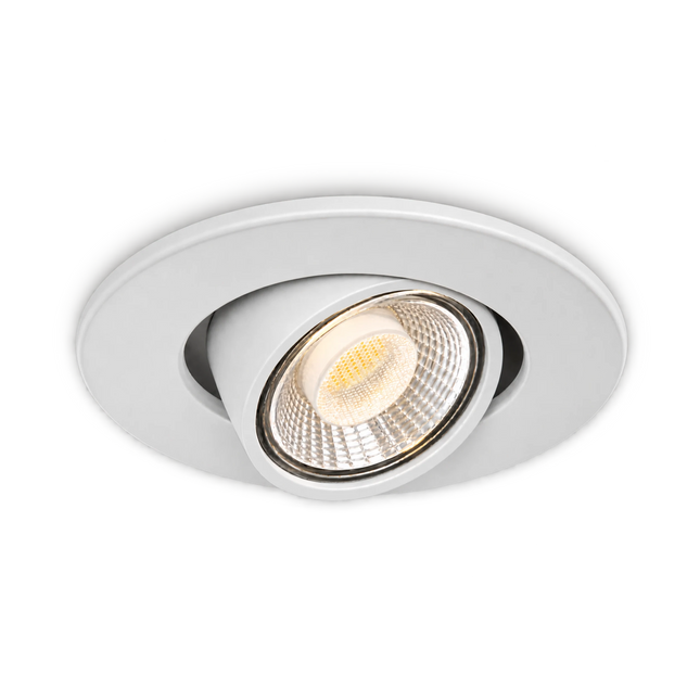 Calex Ultra-Thin Tiltable LED Downlight - 4CCT - White