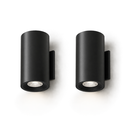 Calex Valmer 2-pack Wall Light - Up & Down – Black