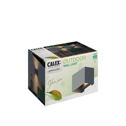 Calex Venice LED Wall Light - Up & Down - Anthracite